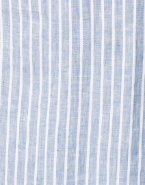 120% Lino - Blue and White Stripe Linen Shirt Dress 