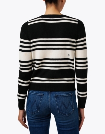 Back image thumbnail - Chinti and Parker - Black and Cream Striped Sweater