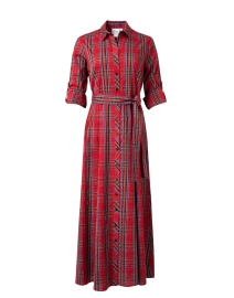 Product image thumbnail - Finley - Laine Red Plaid Shirt Dress