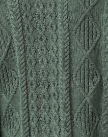 Fabric image thumbnail - Margaret O'Leary - Killarney Green Cotton Cable Cardigan