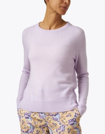 Front image thumbnail - White + Warren - Lilac Cashmere Sweater