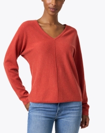 Front image thumbnail - Repeat Cashmere - Orange Cashmere Sweater