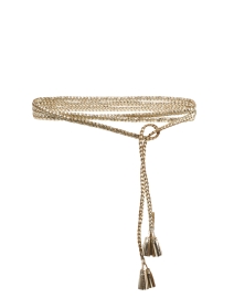 Gold Braided Leather Belt