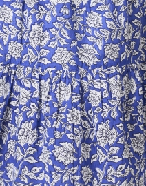 Fabric image thumbnail - Pomegranate - Blue and White Floral Print Cotton Dress