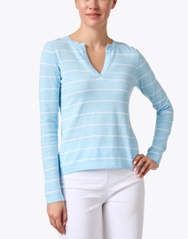 Front image thumbnail - Kinross - Blue and White Striped Top