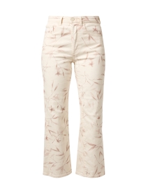 Product image thumbnail - AG Jeans - Kinsley White Print Stretch Flare Jean