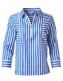 Alexxis Blue and White Striped Blouse