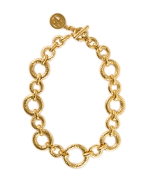 Product image thumbnail - Ben-Amun - Textured Gold Toggle Necklace