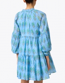 Back image thumbnail - Oliphant - Blue Clover Cotton Dress