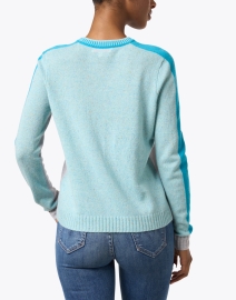 Back image thumbnail - Lisa Todd - Blue and Grey Cashmere Sweater
