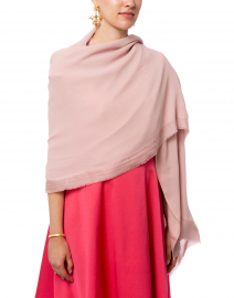 Pink Silk Cashmere Silk Twill Scarf