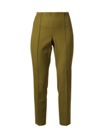 Gramercy Olive Green Stretch Pintuck Pant