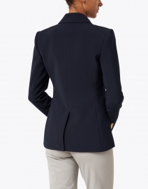 Back image thumbnail - Veronica Beard - Miller Navy Dickey Jacket with Gold Buttons