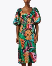Front image thumbnail - Farm Rio - Multi Foliage Print Dress