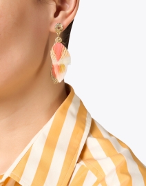 Look image thumbnail - Gas Bijoux - Bo Sao Orange Drop Earrings