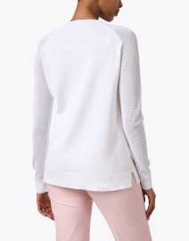 Back image thumbnail - Kinross - White Cotton Cashmere Sweater