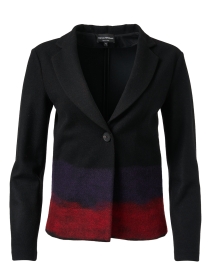 Product image thumbnail - Emporio Armani - Black Ombre Wool Blazer