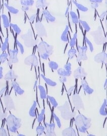 Fabric image thumbnail - Amato - Blue Floral Print Wool Silk Scarf