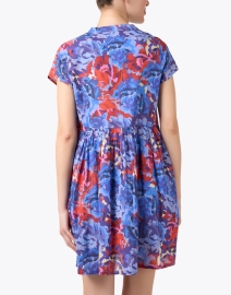 Back image thumbnail - Ro's Garden - Feloi Blue Multi Print Dress