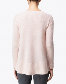 Cortland Park - St. Tropez Pale Pink Cable Knit Cashmere Sweater