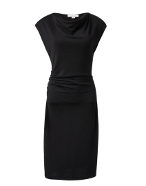 Product image thumbnail - Vince - Black Cowl Neck Ruched Dress