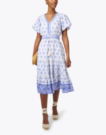 Look image thumbnail - Bell - Hanna Blue and White Printed Dress