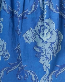 Fabric image thumbnail - Ro's Garden - Greta Blue Printed Belted Dress