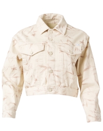 Miral White Print Cropped Jacket