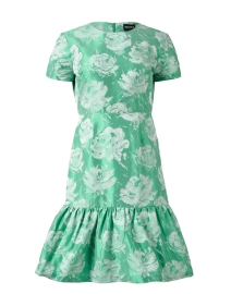 Green Floral Jacquard Dress