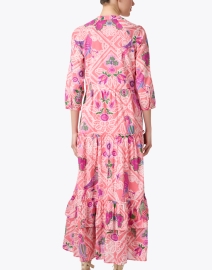 Back image thumbnail - Banjanan - Bazaar Pink Print Cotton Dress