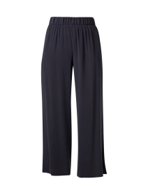 Product image thumbnail - Eileen Fisher - Navy Silk Georgette Crepe Ankle Pant