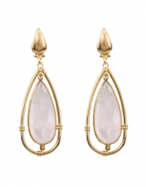 Product image thumbnail - Gas Bijoux - Serti White Stone Cage Drop Earrings