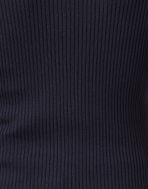 Fabric image thumbnail - Lafayette 148 New York - Navy Rib Knit Polo Top
