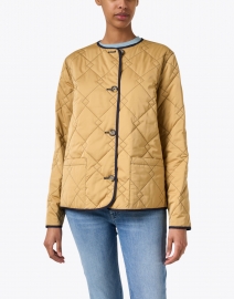 Extra_2 image thumbnail - Jane Post - Navy and Camel Reversible Quilted Jacket