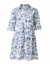 Deauville Blue and White Floral Shirt Dress