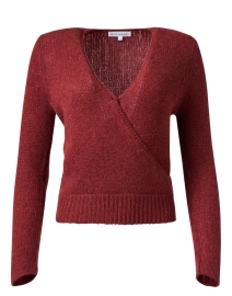 Red Cashmere Wrap Top