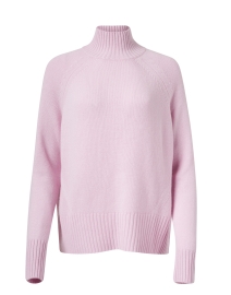 Lilac Wool Cashmere Mock Neck Sweater