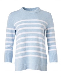 Blue and White Stripped Cotton Sweater