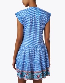 Back image thumbnail - Oliphant - Blue Print Cotton Dress