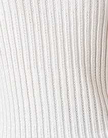 Fabric image thumbnail - Ecru - White Ribbed Pointelle Tank