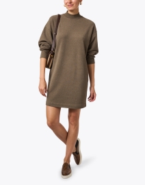 Look image thumbnail - Vince - Olive Green Cotton Jersey Dress