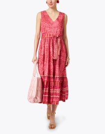 Look image thumbnail - Ro's Garden - Mariana Red Print Cotton Dress