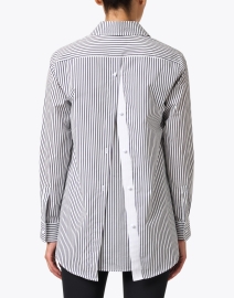 Back image thumbnail - Emporio Armani - Navy Stripe Cotton Shirt