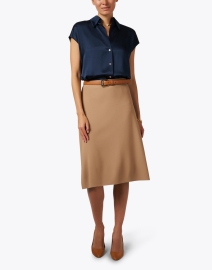 Look image thumbnail - Vince - Navy Silk Blouse