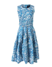 Product image thumbnail - Samantha Sung - Rose Blue Print Cotton Dress
