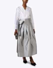 Look image thumbnail - Connie Roberson - Silver Taffeta Wrap Skirt