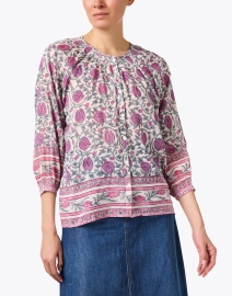 Front image thumbnail - Bell - Courtney Tulip Print Blouse