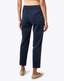 Back image thumbnail - Piazza Sempione - Monia Blue Print Stretch Corduroy Pant