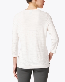 Back image thumbnail - J'Envie - White Textured Sweater