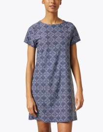 Front image thumbnail - Jude Connally - Ella Navy Print Dress